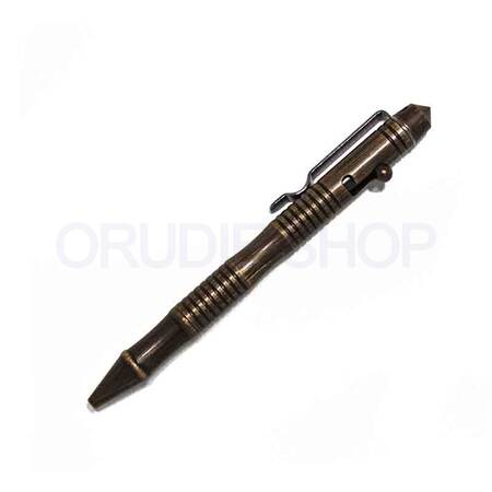 Тактическая ручка с затвором коричневая