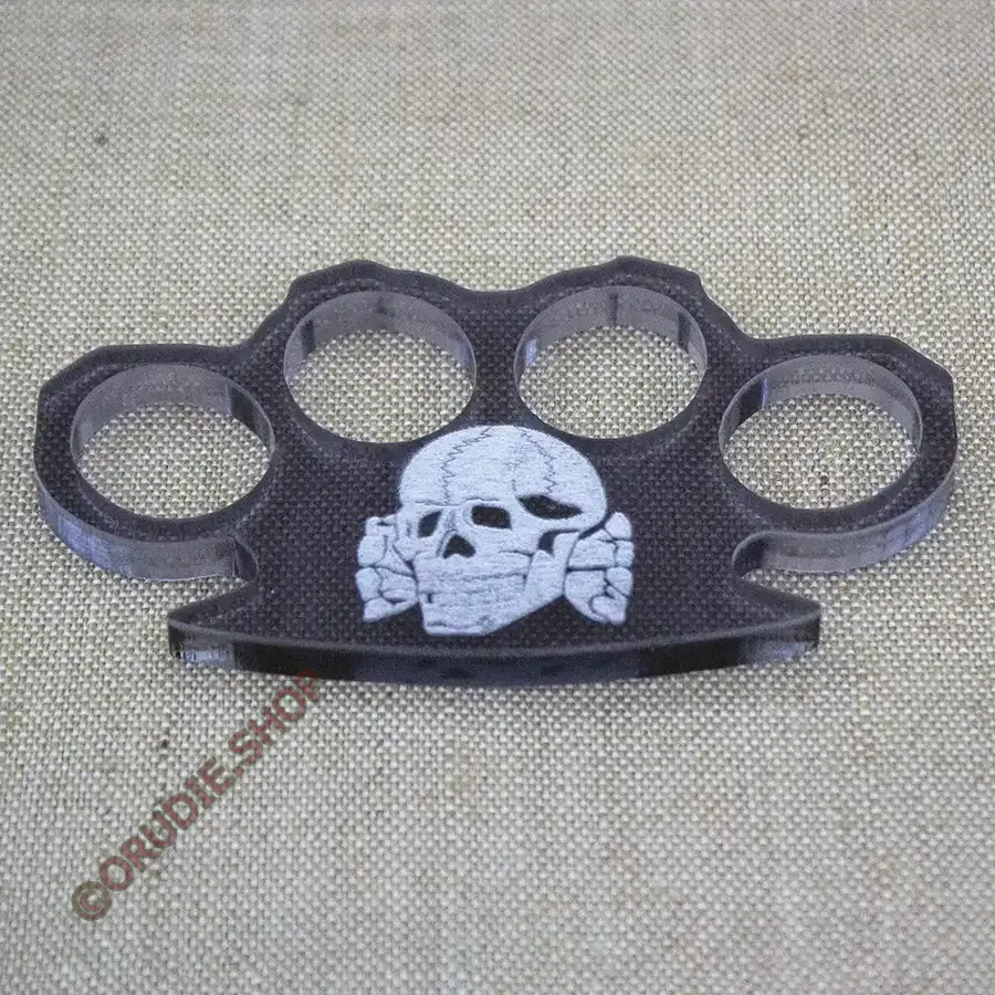 Кастет Веселый Роджер оргстекло (акрил) темный — изображение 2