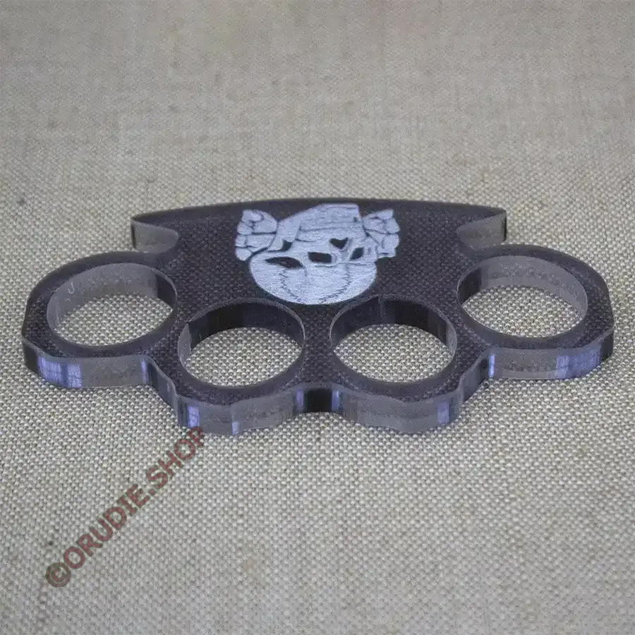 Кастет Веселый Роджер оргстекло (акрил) темный — изображение 3