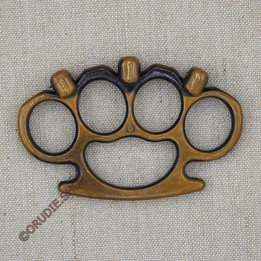 Кастет Черепа утяжеленный металл коричневый — изображение 2