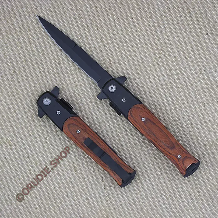 Складной нож Копье черно-коричневый