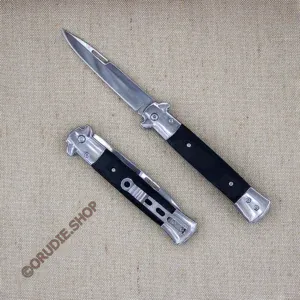 Складной стилет черно-белый