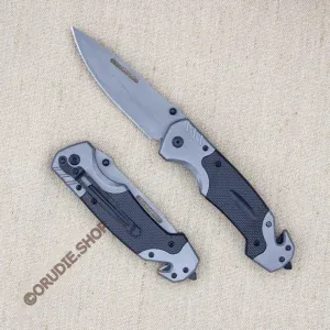 Складной нож 3 в 1 черно-серый