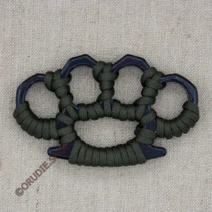 Кастет Класика сталь чорний обмотка зелена